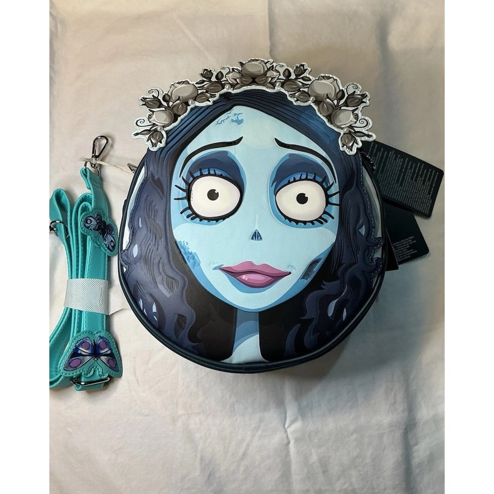Loungefly Corpse Bride Emily  Worm Maggot in Eye Crossbody Glows in Dark NWT